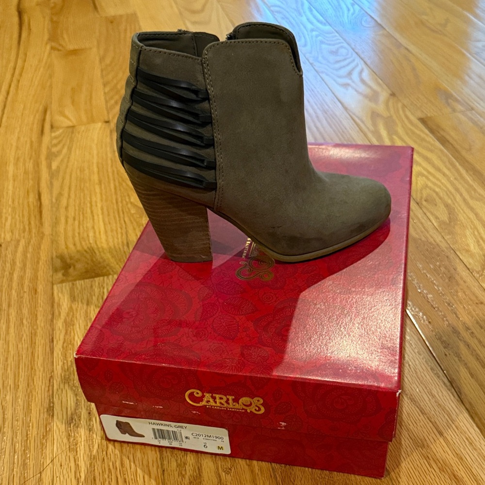 Carlos by Carlos Santana Taupe Heeled Boots